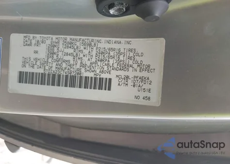 2004 Toyota Sienna Ce z USA, uszkodzony, nr VIN 5TDZA23C74S072001